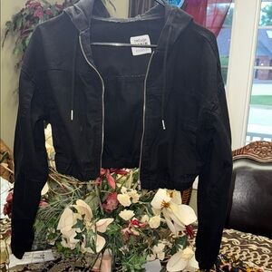 Refuge Black Bomber Jacket